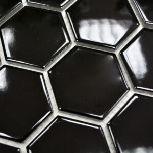 Hexogram mozaïek tegels zwart glans