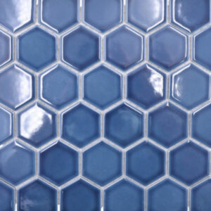 Hexogram mozaïek tegels blauw