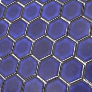 Hexogram mozaïek tegels blauw
