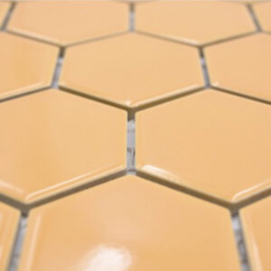 Hexogram mozaïek tegels oranje glans