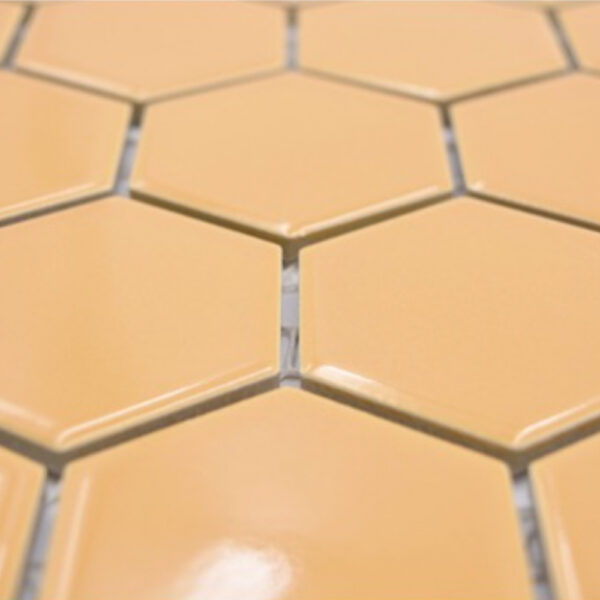 Hexogram mozaïek tegels oranje glans