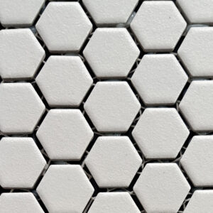Hexogram mozaïek tegels wit mat