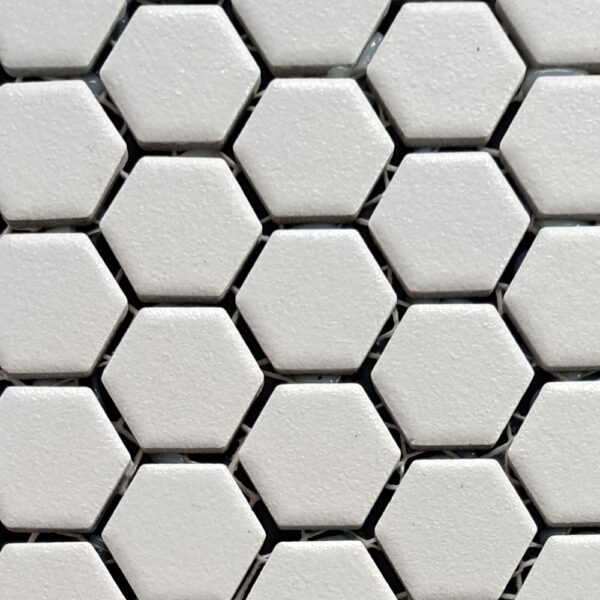 Hexogram mozaïek tegels wit mat