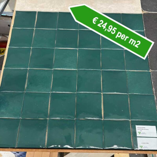 Groene wandtegel