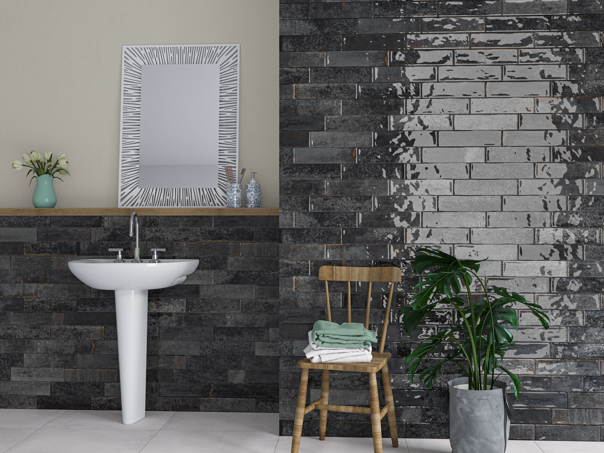 Langwerpige wandtegel groen - Afbeelding 4